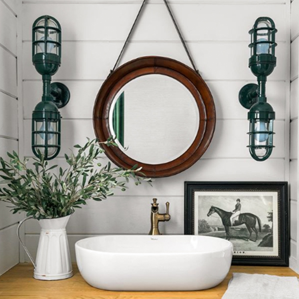 Atomic Topless Double Industrial Guard Sconce