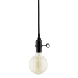 Indy Industrial Pendant, Black Socket, Turn Key, Black Cord Hung, Nostalgic Edison 40 Watt G30 Light Bulb (Not Included) | Turn Key