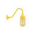 Industrial Guard Gooseneck Light, 500-Buttery Yellow, Topless Shade, CGG-Standard Cast Guard, RIB-Ribbed Glass, G26 Gooseneck Arm