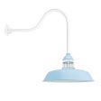 16" Sydney, 715-Delphite, Guard in 200-White, FST-Frosted Glass, G24 Gooseneck Arm, 200-White