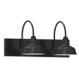 8" Austin 2-Light Vanity Sconce, 100-Black