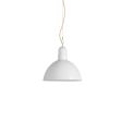12" Wilcox Studio Light, 250-Porcelain White, CSGW-Gold & White Cloth Cord
