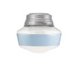 Primary Schoolhouse Flush Mount Light, 975-Galvanized, Single Painted Band, 715-Delphite