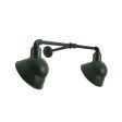 Dual Arm Emblem Sign Light, 10" Shades, 300-Dark Green