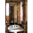 Minimalist Polished Brass Cage Pendant | Casa Feliz Historic Home Museum, Winter Park, FL