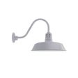 16" The Original™ Vented Gooseneck Light, 800-Industrial Grey, Narrow Slot Vents, G11 Gooseneck Arm
