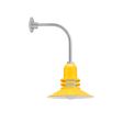 12" Cherokee, 500-Buttery Yellow, FST-Frosted Glass, G13 Gooseneck Arm, 975-Galvanized