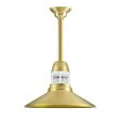 16" Wallaby, 997-Natural Raw Brass, With Cap Option, Guard in 200-White, Mounting in 997-Natural Raw Brass, Decorative Canopy Cover
