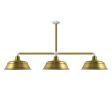 Bomber 3-Light, 998-Natural Weathered Brass, 24" Arms