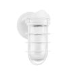 Industrial Static Sconce, 200-White, WGG-Wire Guard, RIB-Ribbed Glass