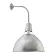 16" Wilcox Uplight, 975-Galvanized, G12 Gooseneck Arm