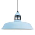 18" Sydney LED, 715-Delphite, Guard in 200-White, CLR-Clear Glass, CSBW-Black & White Cloth Cord