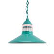 16" Wallaby, 390-Teal, Guard in 480-Blush Pink, RIB-Ribbed Glass, CSBP-Black & Pink Cloth Cord