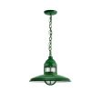 12" Brisbane LED, 307-Emerald Green, CLR-Clear Glass, CSGW-Gold & White Cloth Cord