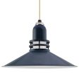 18" Cherokee, 705-Navy, FST-Frosted Glass, CSGW-Gold & White Cloth Cord