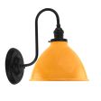 8" Gladstone Dome Shade Sconce, 570-Sunflower, Mounting in 100-Black, No Switch