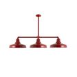 Union 3-Light, 400-Barn Red, 18" Arms, 18" Stem
