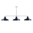 Union 3-Light, 705-Navy, 24" Arms, 18" Stem, Mounting in 980-Brushed Aluminum