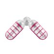 Atomic Topless Dual LED Sconce, 975-Galvanized, CGG-Standard Cast Guard, 490-Magenta, RIB-Ribbed Glass