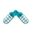 Atomic Topless Dual Sconce, 390-Teal, CGG-Standard Cast Guard, RIB-Ribbed Glass
