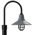 14" Aero, 810-Graphite, Heavy Duty Cast Guard & Clear Glass, 110-Black, Single Post Mount, 100-Black, Smooth Direct Burial Pole, 100-Black