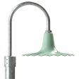 16" Seaside Radial Wave, 311-Jadite, Single Post Mount, 975-Galvanized, Smooth Direct Burial Pole, 975-Galvanized