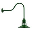 14" Cherokee, 307-Emerald Green, FST-Frosted Glass, G24 Gooseneck Arm