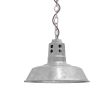 12" The Original™ Vented Chain Hung, 975-Galvanized, Circle Vents, CSBP-Black & Pink Cloth Cord