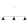 Aero 3-Light, 705-Navy, Mounting in 980-Brushed Aluminum, 24" Arms, Standard Canopy