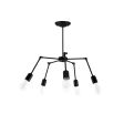 Parson Adjustable Arm Chandelier, 100-Black, Nostalgic Edison 1890 Era Bulbs