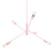 Downtown Minimalist 5-Light Chandelier, 480-Blush Pink, Edison-Style Victorian Bulbs