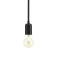 Downtown Minimalist Stem Mount Pendant, 100-Black, Edison-Style Victorian Bulb