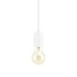 Downtown Minimalist Stem Mount Pendant, 200-White, Edison-Style Victorian Bulb