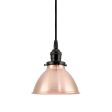 6" Gladstone, 995-Natural Raw Copper, Black Socket with No Switch, SBK-Standard Black Cord