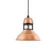 12" Outback, 995-Natural Raw Copper, Guard in 100-Black, RIB-Ribbed Glass, SBK-Standard Black Cord