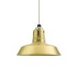 12" The Original™ Vented Pendant, 997-Natural Raw Brass, Narrow Slot Vent, Creme Cloth Cord