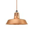 14" The Original™ Vented Pendant, 995-Natural Raw Copper, Circle Vent, Confetti Cloth Cord