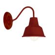 Barn Light Mini Artesia Sconce, 400-Barn Red, G33 Mini Gooseneck Arm | Shown with Nostalgic Edison Bulb