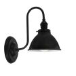 6" Gladstone Dome Shade Sconce, 100-Black, No Switch