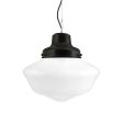 Primary Schoolhouse LED, 100-Black, Large Glass, No Painted Band, SBK-Standard Black Cord