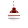 Primary Schoolhouse LED, 400-Barn Red, Small Glass, Triple Painted Band, 400-Barn Red, CSR-Red Cloth Cord