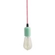 Downtown Minimalist Cord Pendant, 311-Jadite, CRZ-Red Chevron Cord | Nostalgic Edision 1890 Era 40w Bulb