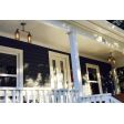 Merger 2-Light Chandelier, 975-Galvanized, CGG-Standard Cast Guard, SMK-Smoke Crackle Glass