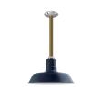 14" The Original™ Stem Mount, 705-Navy, Mounting in 998-Natural Weathered Brass