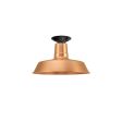 14" The Original™ Flush Mount, 995-Natural Raw Copper, Mounting in 100-Black