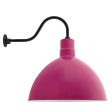 24" Wilcox, 490-Magenta, G22 Gooseneck Arm, 100-Black