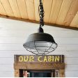 17" Bomber, 615-Oil-Rubbed Bronze, OIl-Rubbed Bronze Chain & Standard Black Cord, WC-Wire Cage | Photo Courtesy of Homeowner