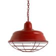 15" Bomber, 400-Barn Red, Wire Cage, SBK-Standard Black Cord
