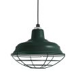 13" Bomber, 300-Dark Green, Wire Cage, SBK-Standard Black Cord