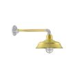 13" Bomber, 997-Natural Raw Brass, CGG-Standard Cast Guard, 975-Galvanized, FST-Frosted Glass, G14 Straight Arm